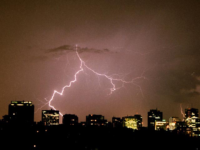 photograph, lightning, time exposure, toronto