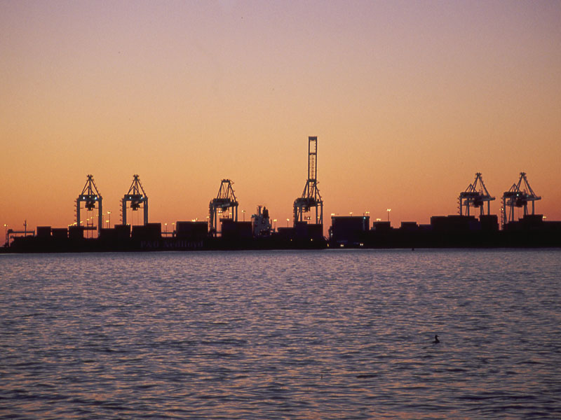 sunset and docks