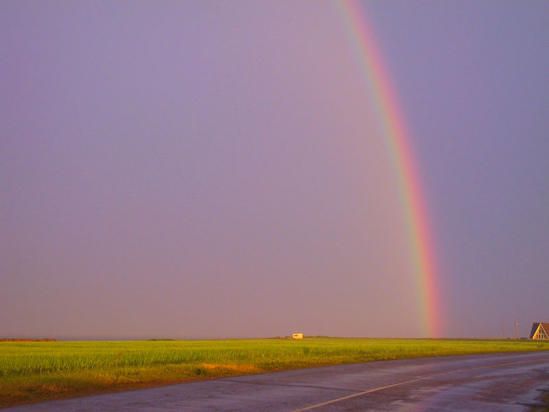 photography, PEI, vacation, canon G1, rainbow, landscape