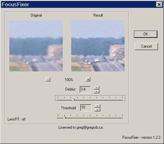 second Step using FocusFixer