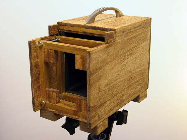 Back view of pinhole camera